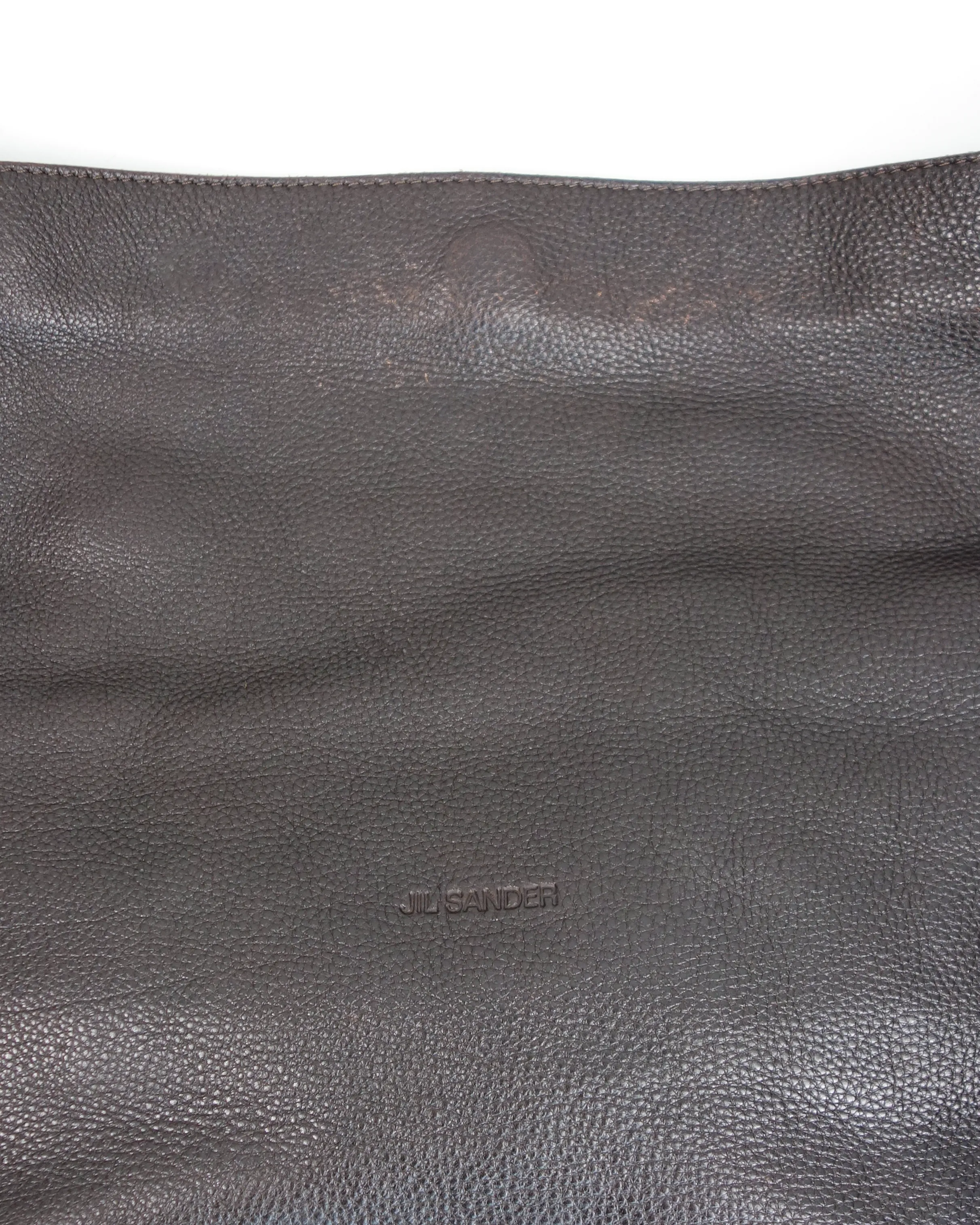 Jil Sander Shoulder Brown Leather Bag 2000's