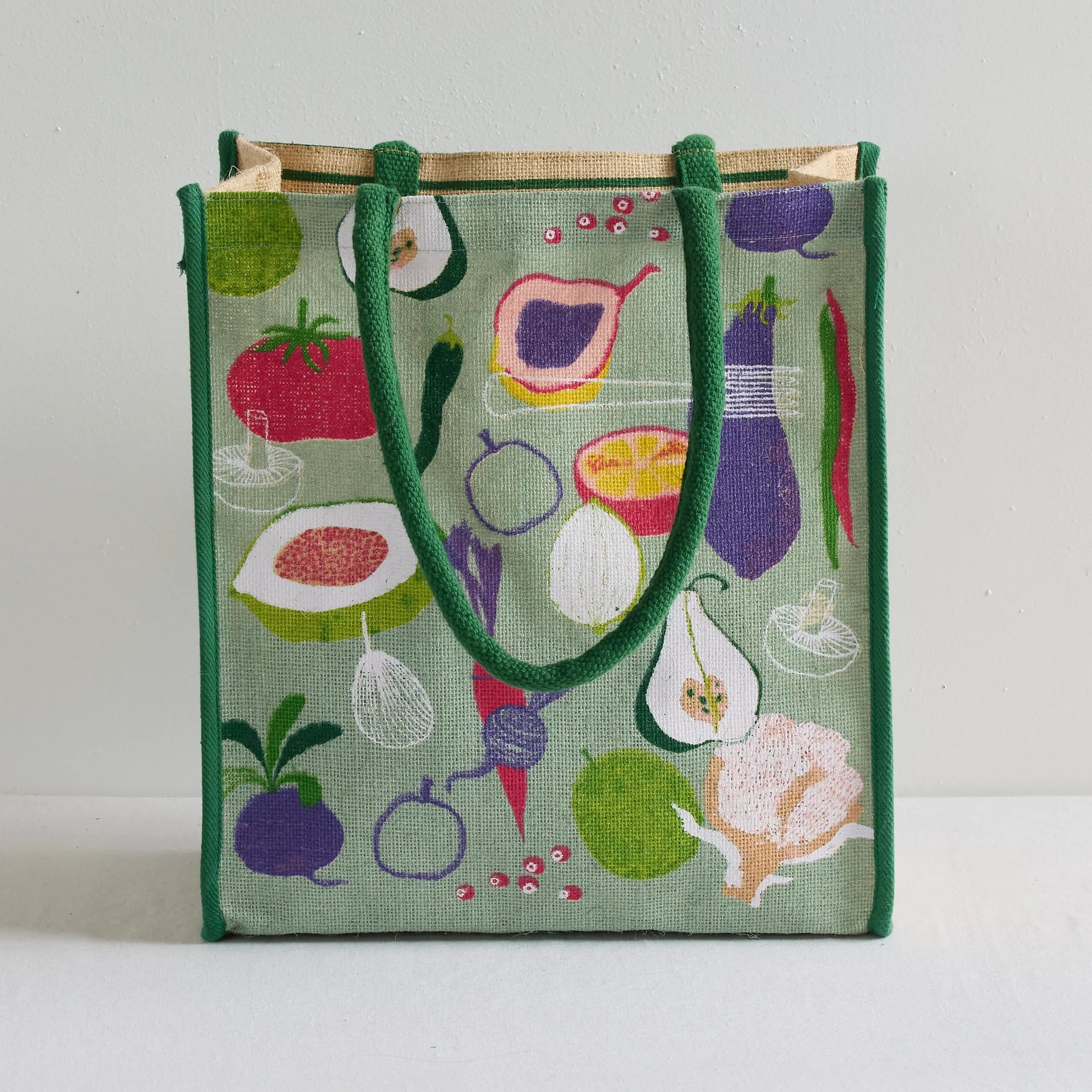 Jute Bag - Fruit & Veggies - Medium