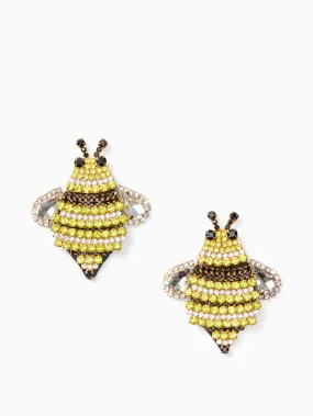 kate spade new york picnic perfect jeweled bee statement studs earring