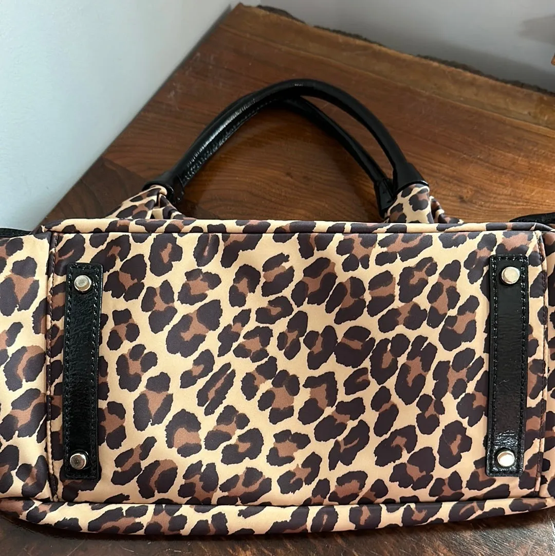 Kate Spade Tote Bag in Leopard and Black Patent