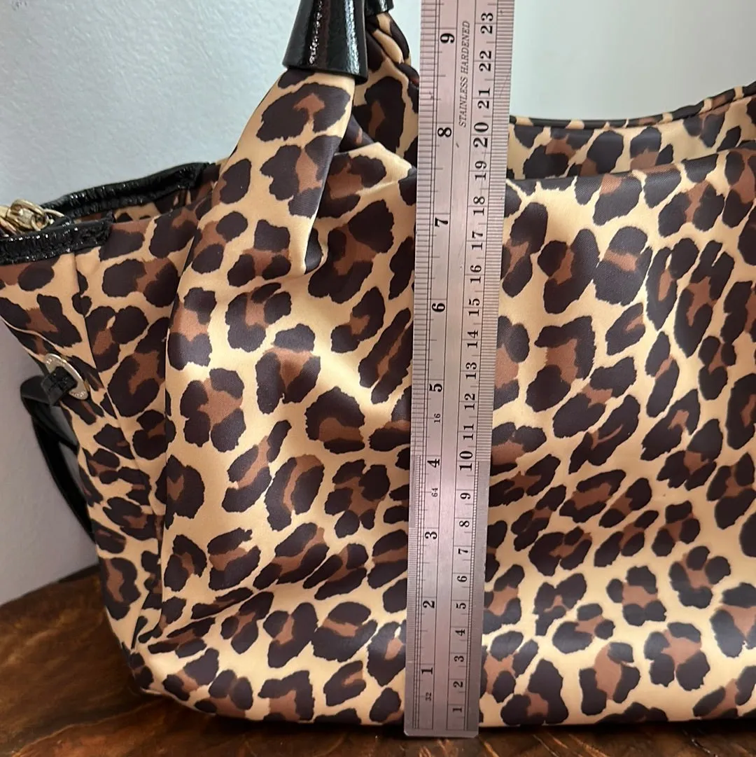 Kate Spade Tote Bag in Leopard and Black Patent