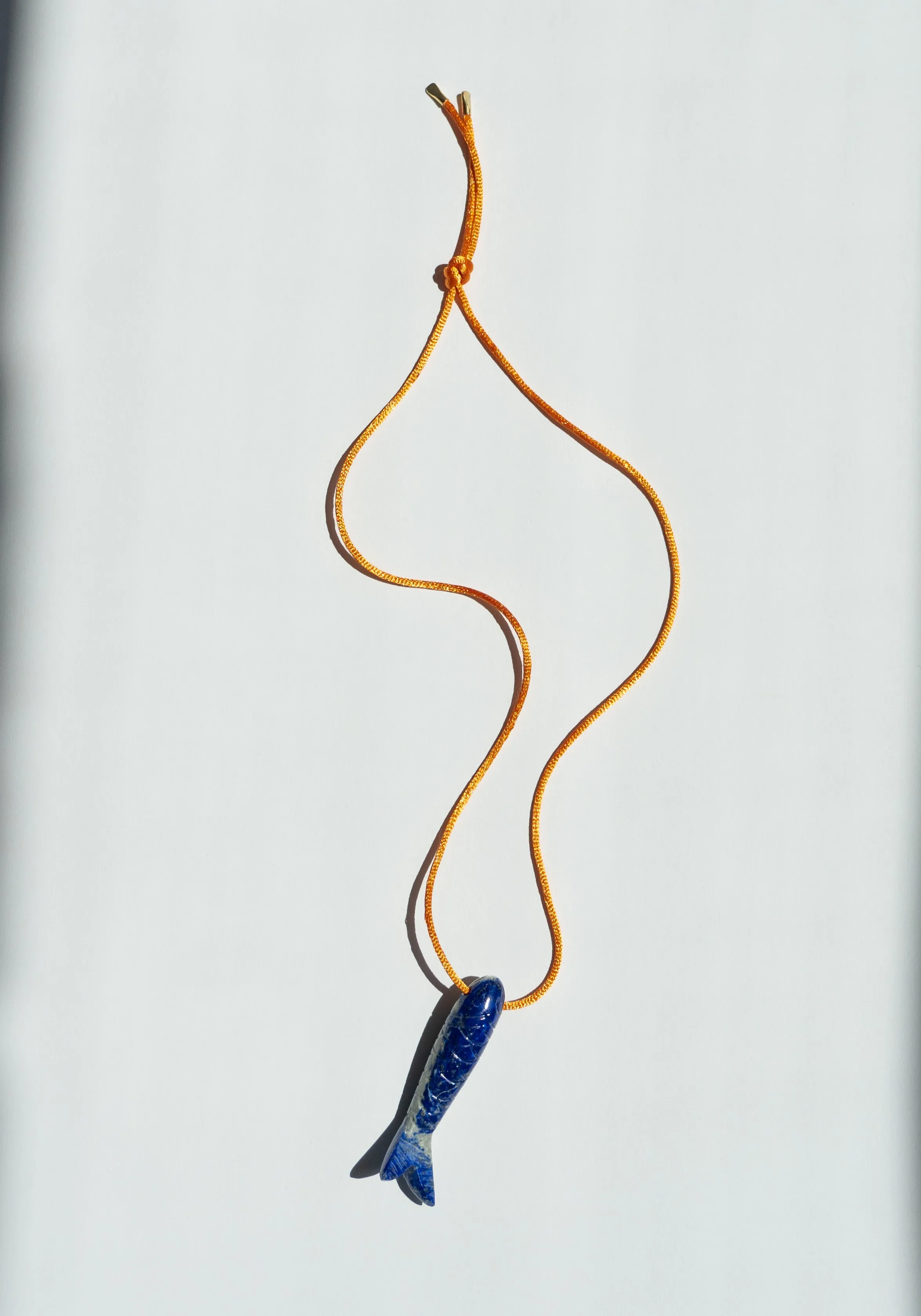 Lapis Fish Pendant Necklace