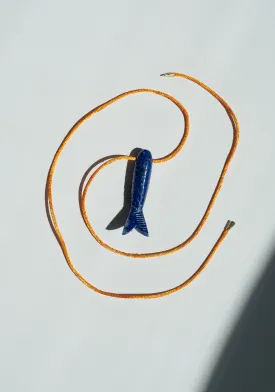 Lapis Fish Pendant Necklace