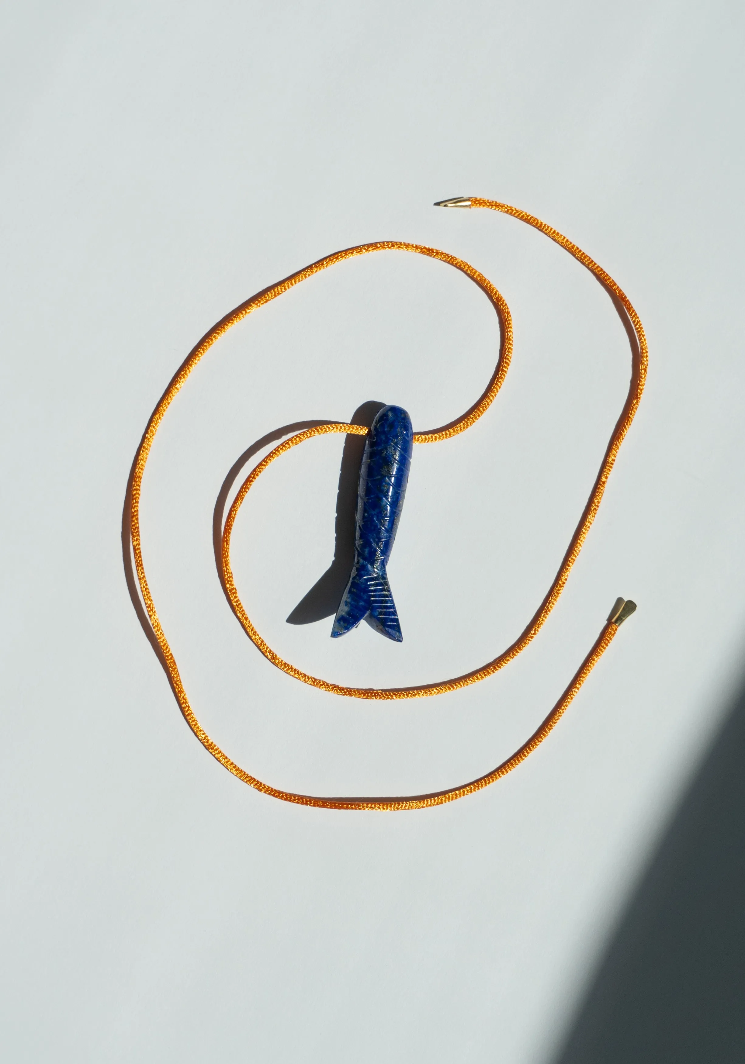 Lapis Fish Pendant Necklace