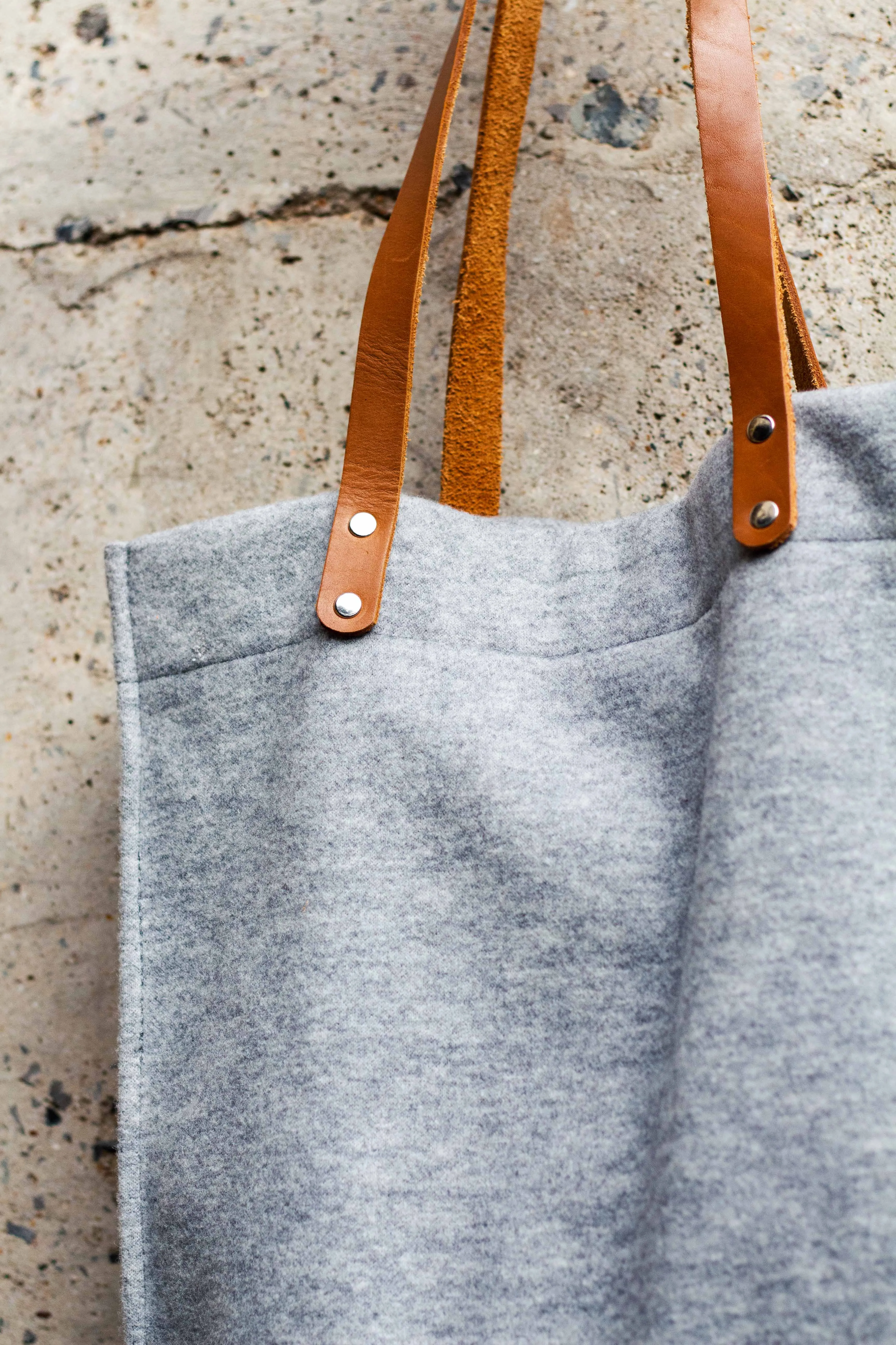 Melton Tote Bag | Grey