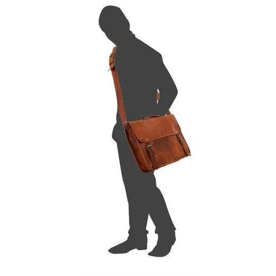 Men's Leather Laptop Bag With Handle