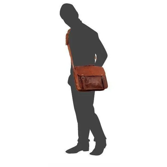 Men's Leather Laptop Bag With Handle