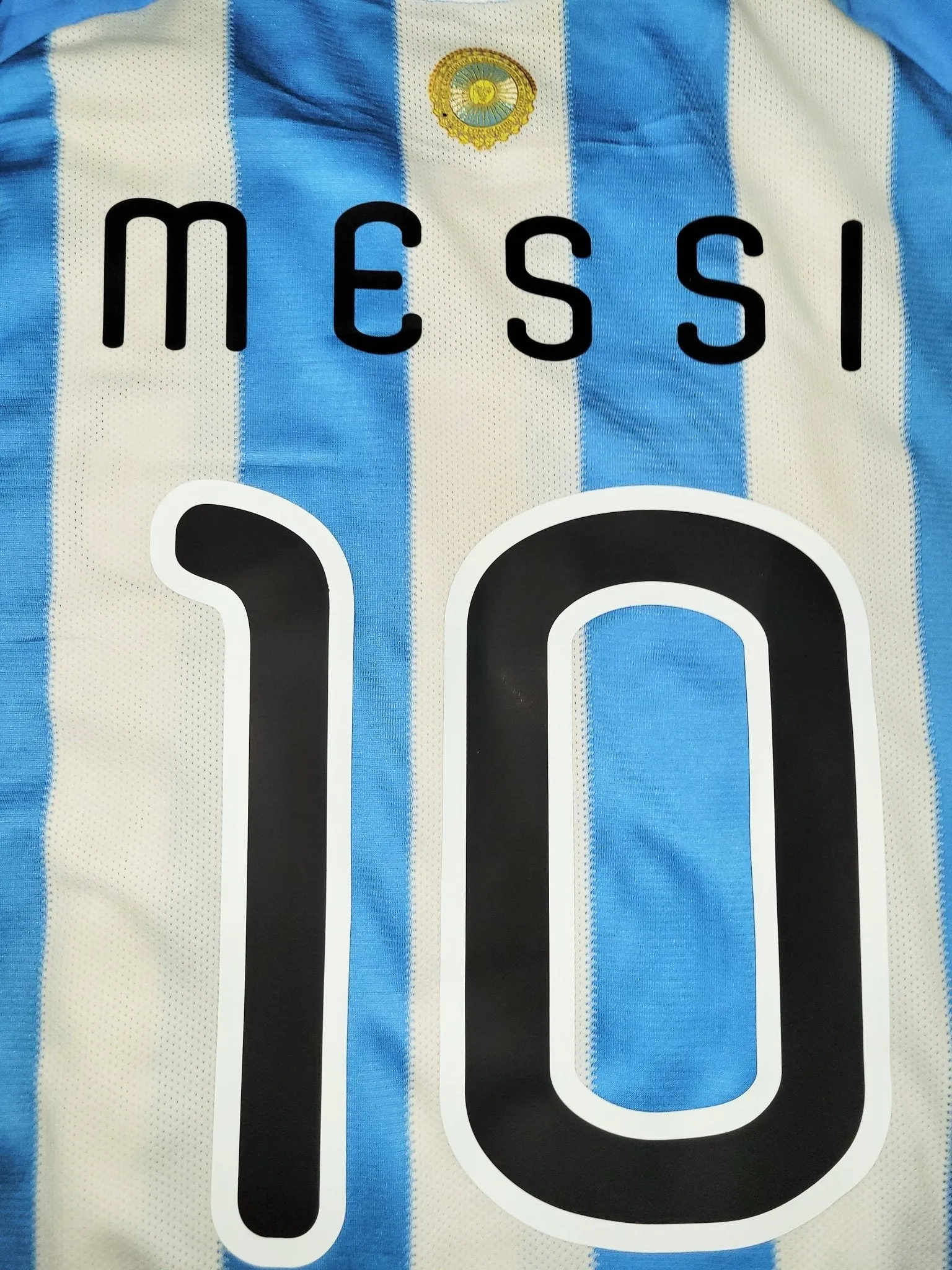 Messi Argentina 2010 WORLD CUP Home Soccer Jersey Shirt L SKU# P79919