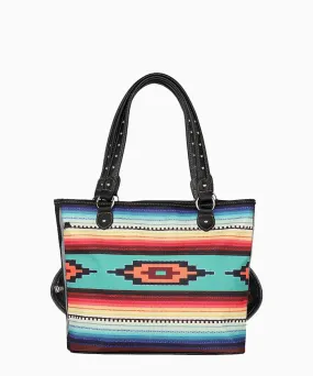 Montana West Aztec Print Canvas Tote Bag