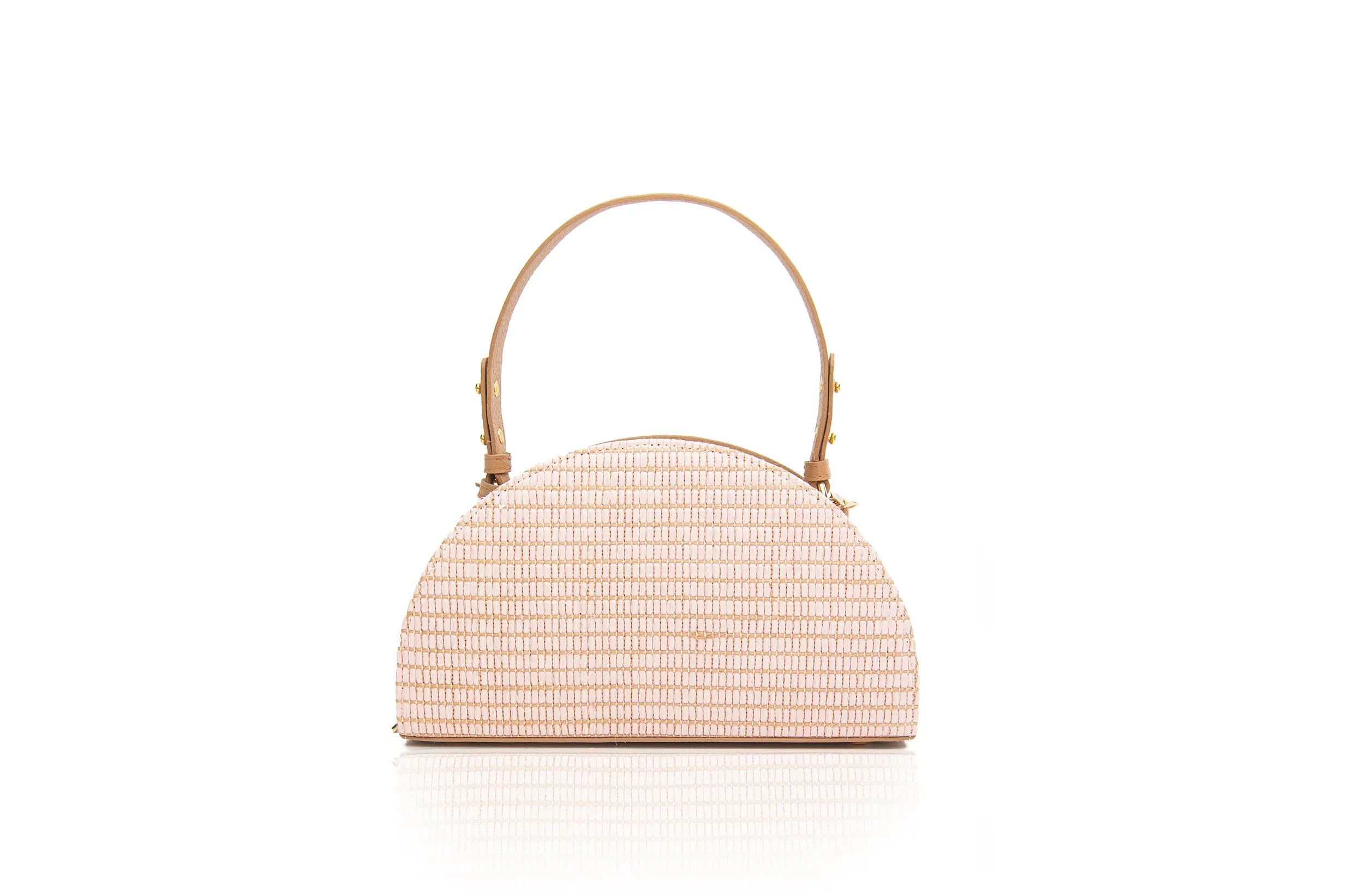 Nude Raffia Jenna Taco Bag