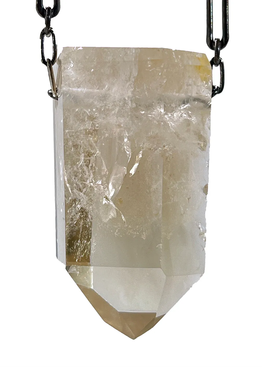 Pale Smoky Quartz Crystal Necklace