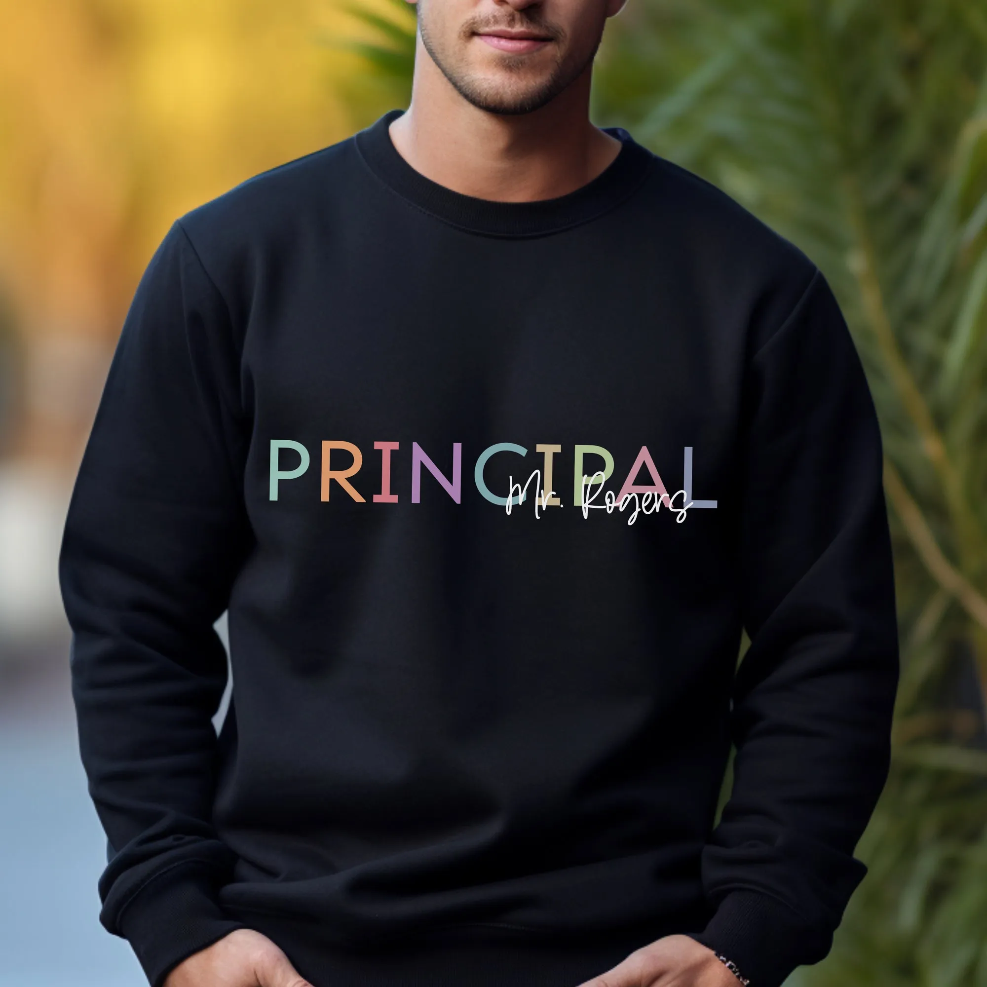 Personalized COLOURFUL CUSTOM TEXT    Name - Crewneck Sweatshirt (ADULT)