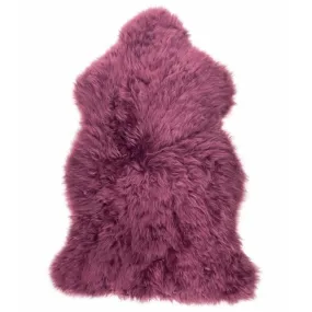 Plum - Large Long Wool Sheepskin Rug - Australian Merino Sheepskin