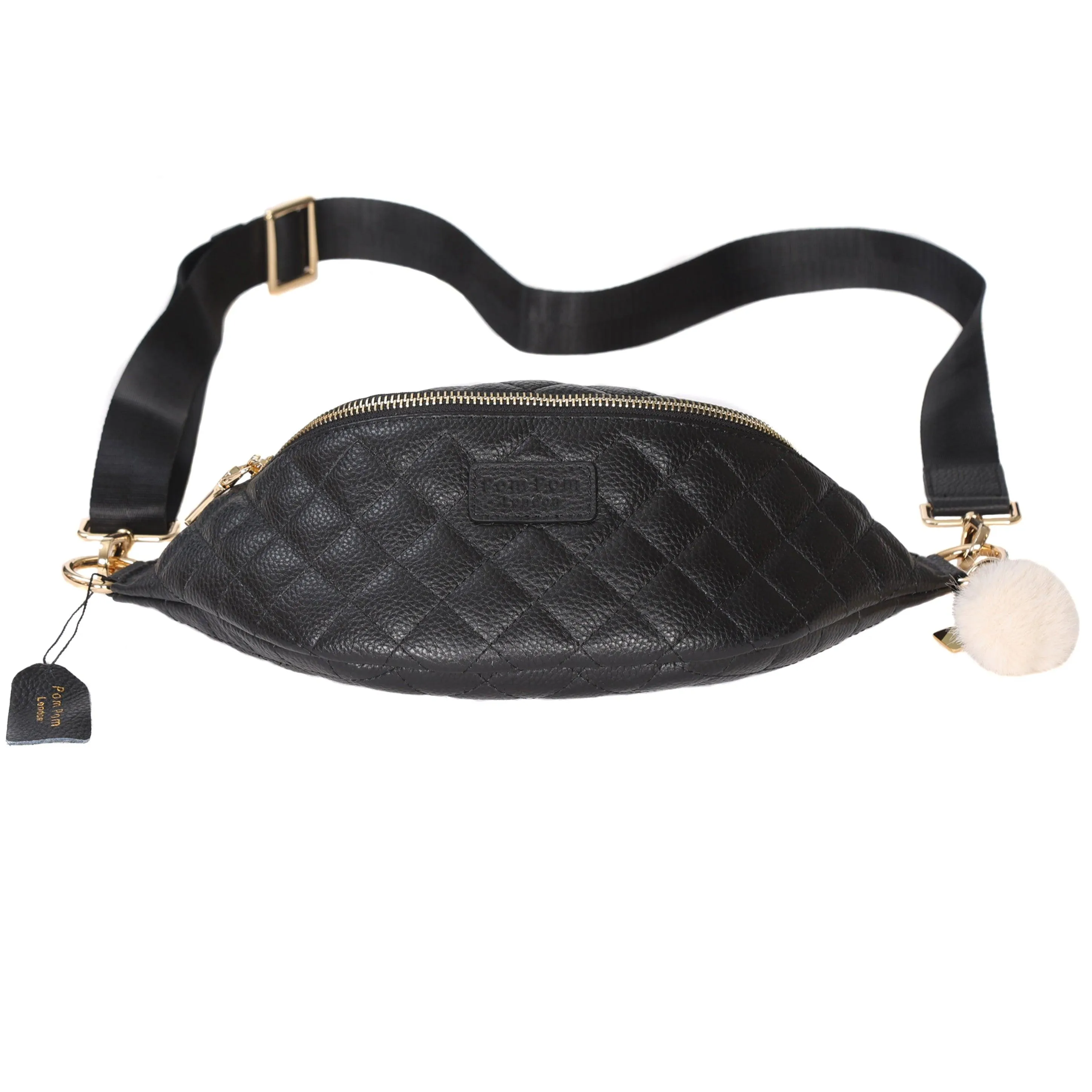 Quilted Bum Bag Black & Accessories