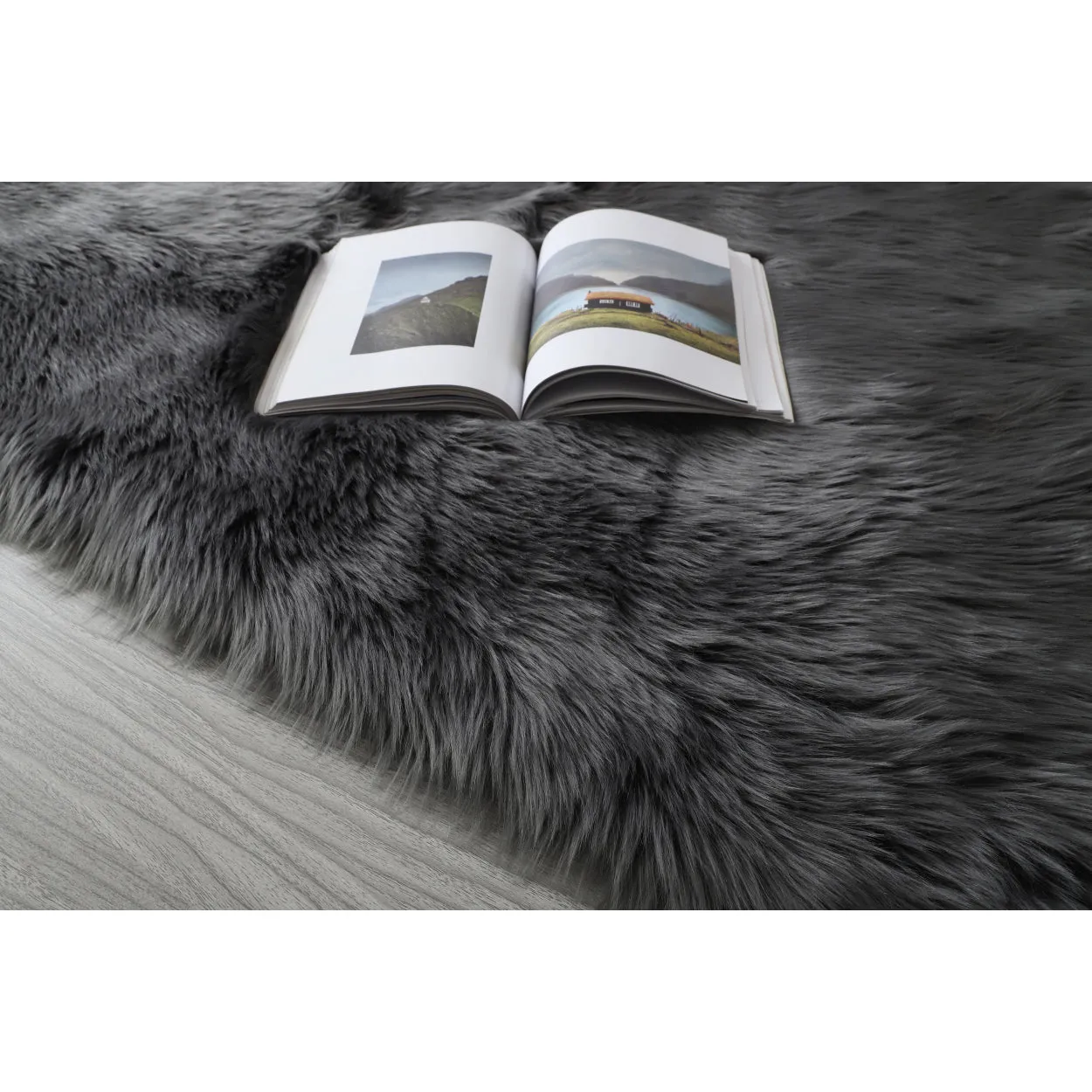 "Cozy Collection" Ultra Soft Fluffy Faux Fur Sheepskin Area Rug