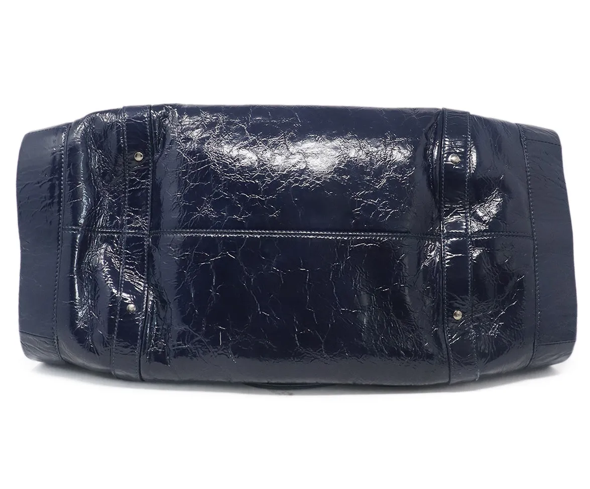 Roger Vivier Navy Patent Leather Tote