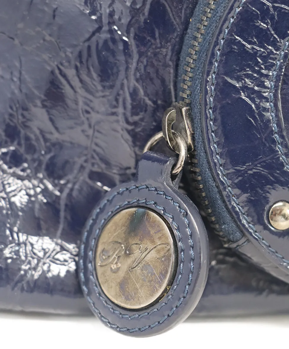 Roger Vivier Navy Patent Leather Tote