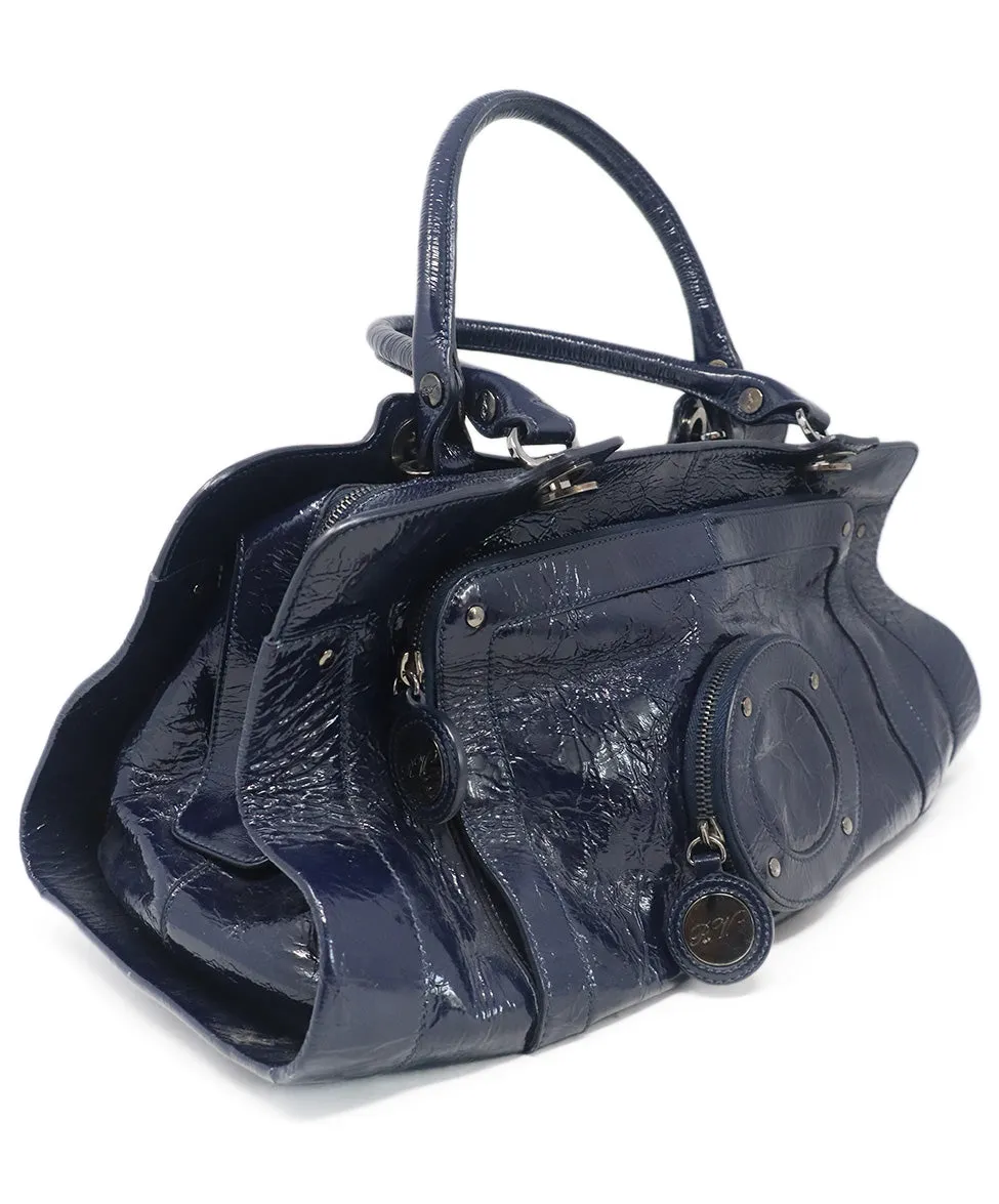 Roger Vivier Navy Patent Leather Tote