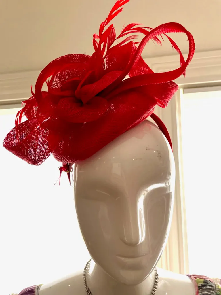 Ruby Red Fascinator