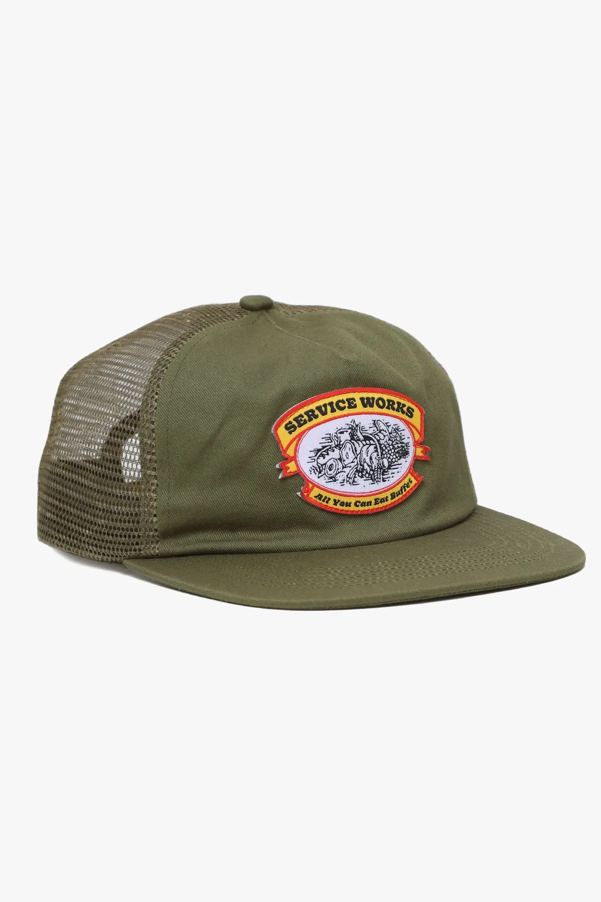 Service Works Olive Green Eat Trucker Hat