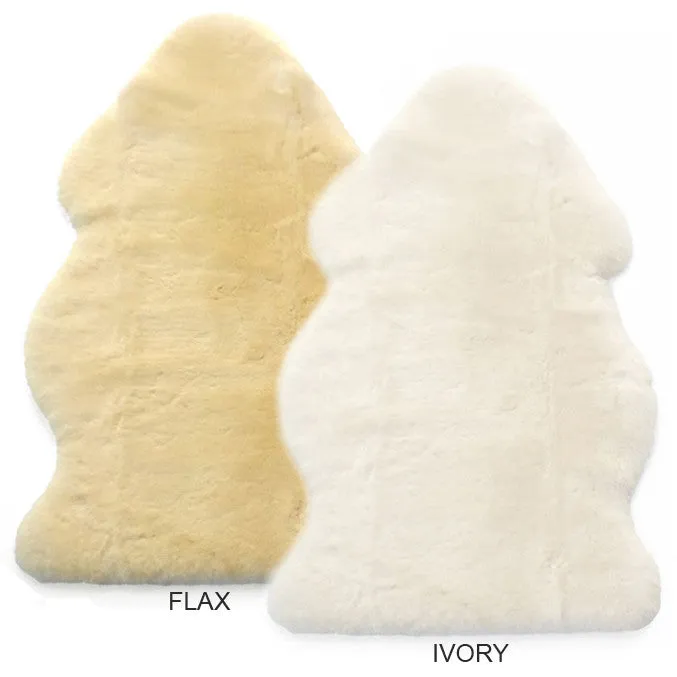 Sheepskin Rug for Babies, 100% Natural, Shorn Lambskin Wool, 2 x 3 Feet, Ivory