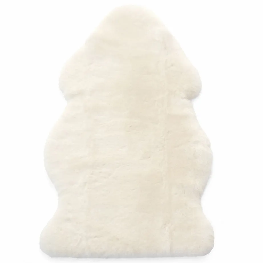 Sheepskin Rug for Babies, 100% Natural, Shorn Lambskin Wool, 2 x 3 Feet, Ivory