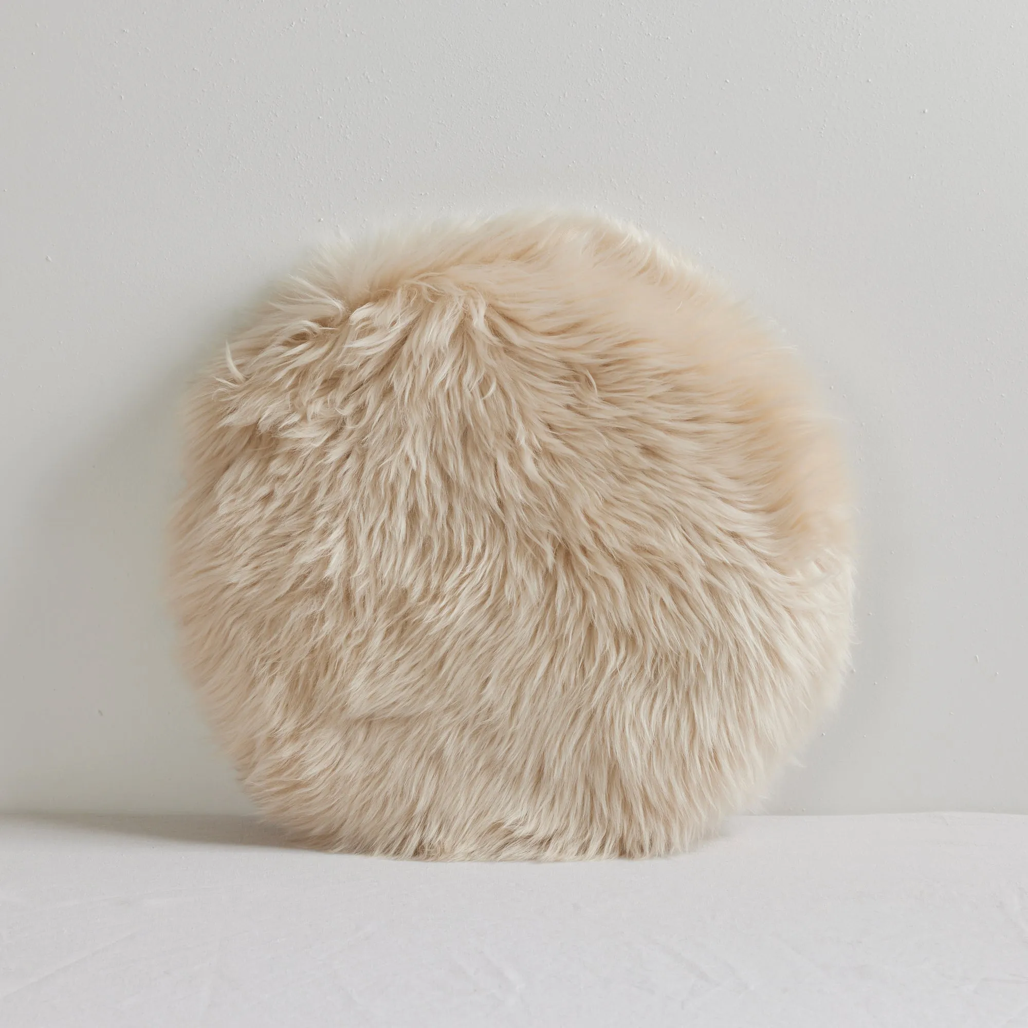 Sheepskin Seat Cushion - Sand - 40cm