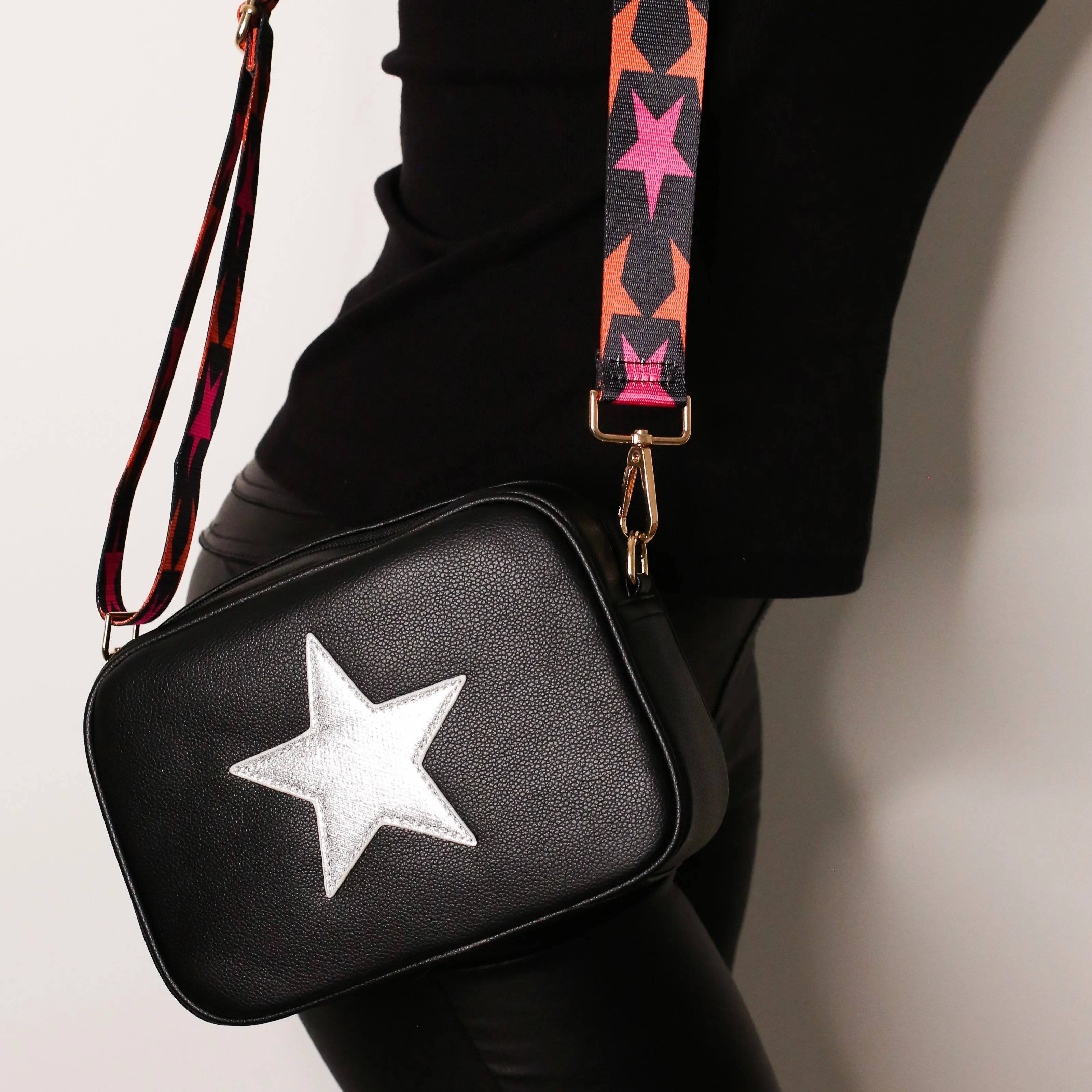 Star Camera Bag & Star Strap - Black