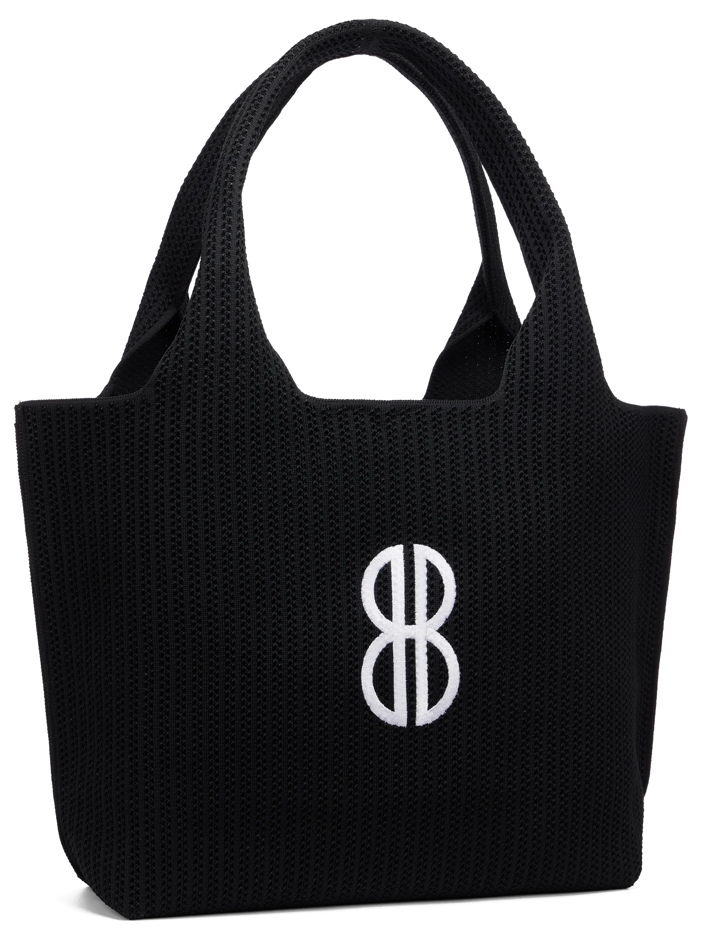 Sutton City Tote - Black Stripe Monogram - Large