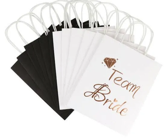 TEAM BRIDE AND TEAM GROOM GIFT BAGS