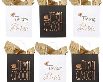 TEAM BRIDE AND TEAM GROOM GIFT BAGS