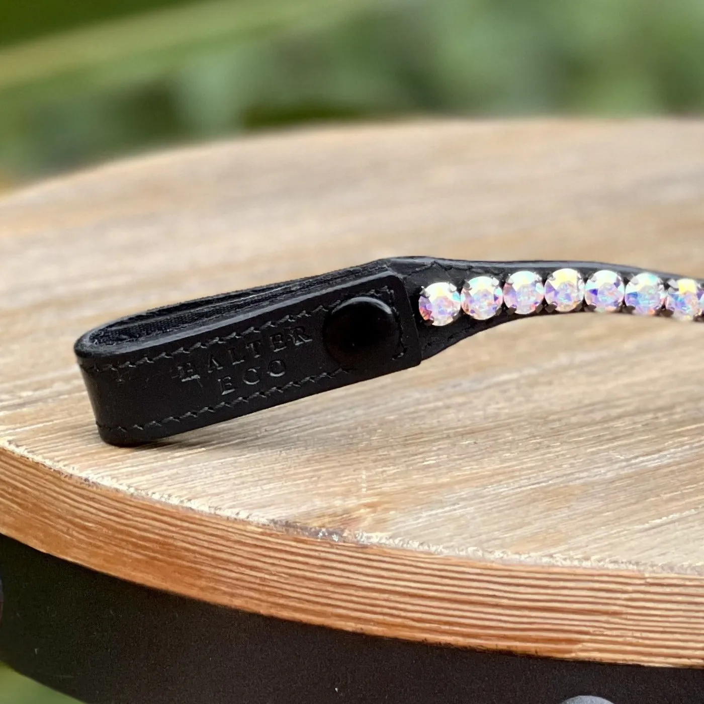 The Celebration - Crystal Slimline Browband with Snaps & Velcro