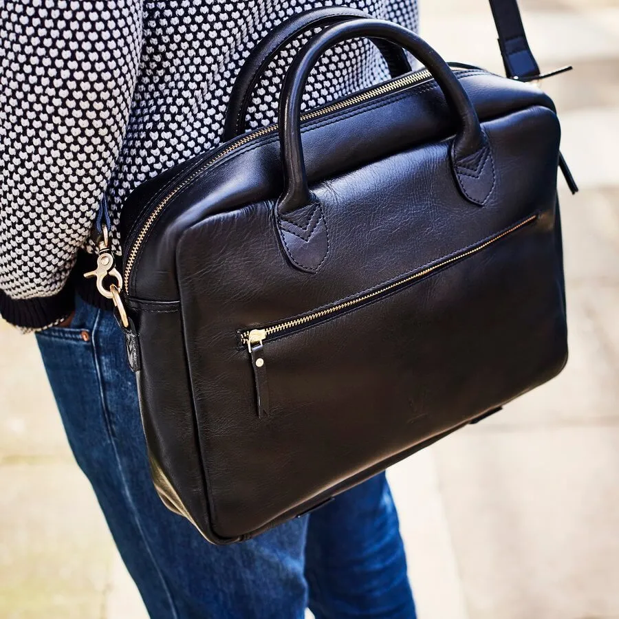 Vida Luxe Leather Laptop Bag