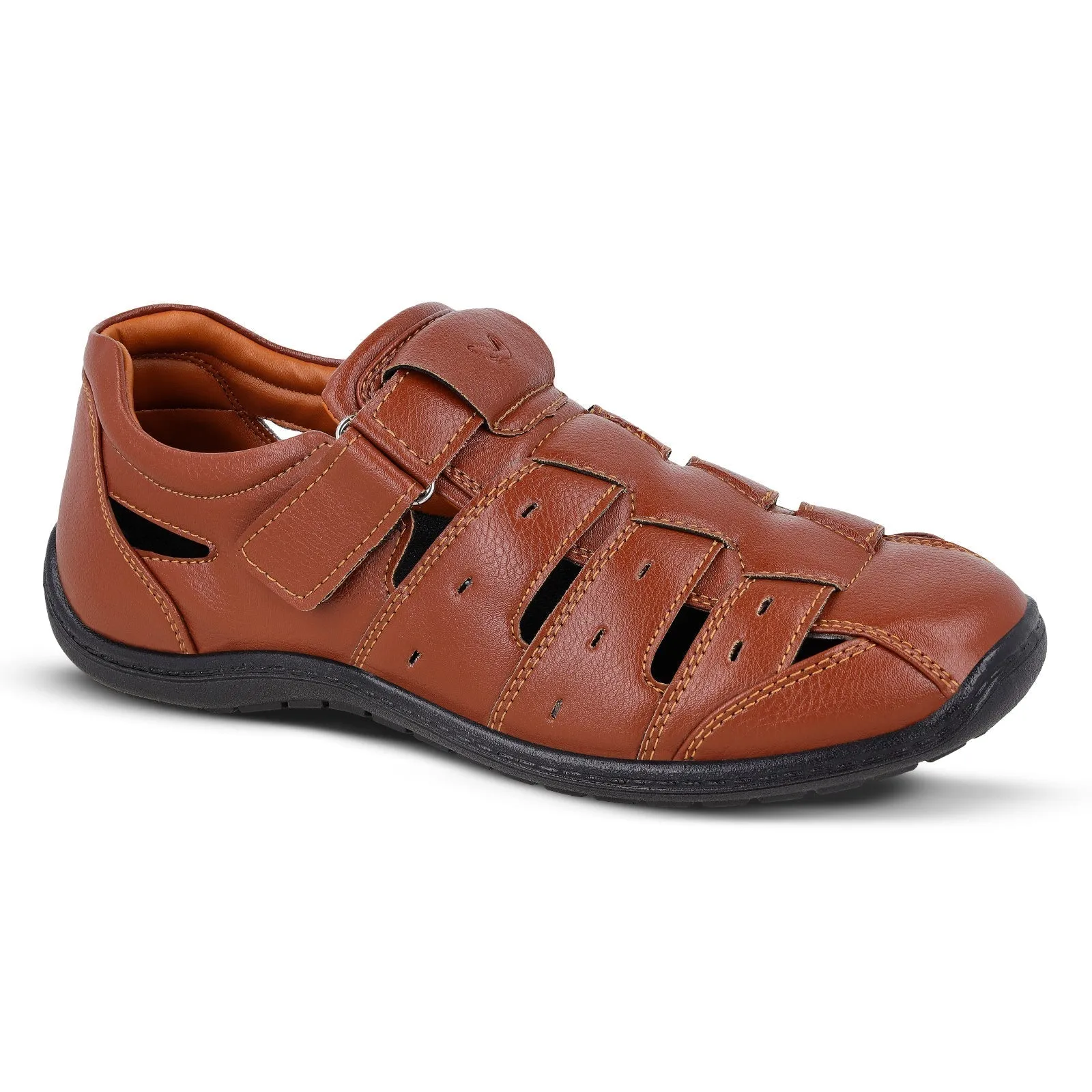 Mens Walkaroo Brown Roman Sandals - Style WF6260 | Comfortable & Stylish Footwear