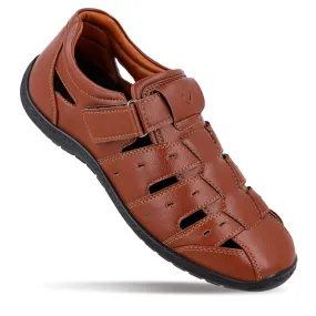 Mens Walkaroo Brown Roman Sandals - Style WF6260 | Comfortable & Stylish Footwear