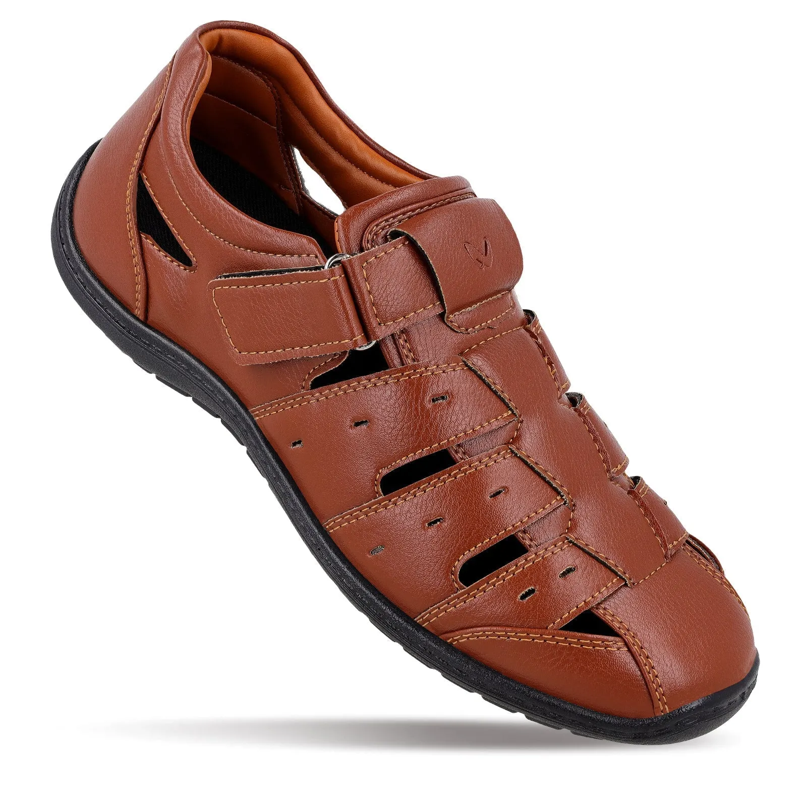 Mens Walkaroo Brown Roman Sandals - Style WF6260 | Comfortable & Stylish Footwear