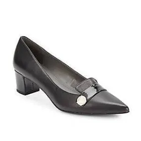 Womens Ellen Tracy -Emmie - Black Leather Pump