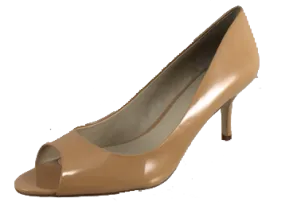 Womens's "Shoes n More" by J.LITVACK   •Patent Leather• Open-Toe  Pump